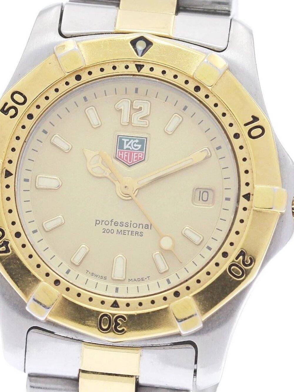 TAG HEUER 2000 series WK1321 Date gold Dial Quartz Ladies Watch